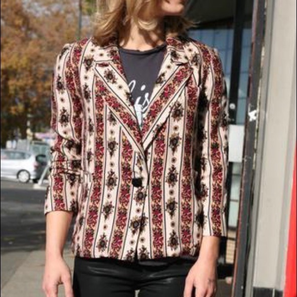 Novella Royale Viv blazer rust hudson stripe XS